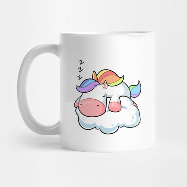 Kawaii unicorn holding plunger by Japanese Designs